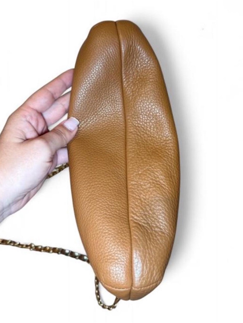 Tory Burch Marion Pebbled Leather Shoulder Bag Caramel colorway, pebbled leather - Picture 5 of 8